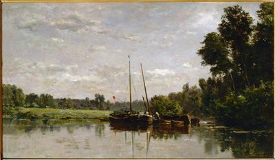The Barges by Charles Francois Daubigny
