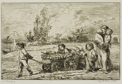 Moving in with the Wagon by Charles Francois Daubigny