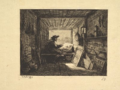 The Boat Studio, from series Voyage en Bateau by Charles Francois Daubigny