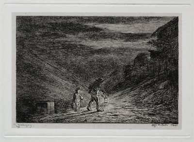 The Boat Trip: The Search for an Inn, 1861 by Charles Francois Daubigny