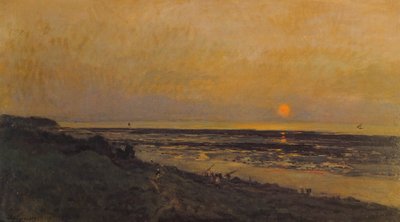 Sunset at Villerville 1874 by Charles Francois Daubigny