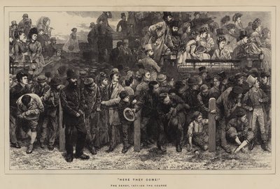 Here They Come!, The Derby, 1871, On the Course by Charles Green