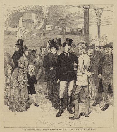 The Metropolitan Horse Show, a Sketch at the Agricultural Hall by Charles Green