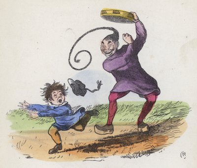 Boy Frightened by a Chinaman Playing a Tambourine by Charles Henry (after) Bennett