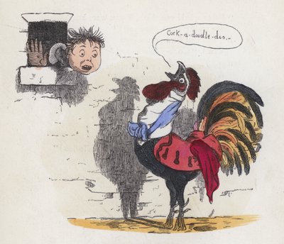 Boy Woken Up by a Cock Crowing by Charles Henry (after) Bennett