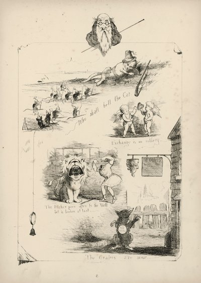 Page from Proverbs with Pictures by Charles H Bennett by Charles Henry (after) Bennett