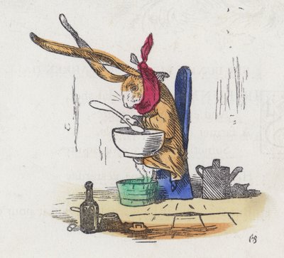 Rabbit suffering from a cold by Charles Henry (after) Bennett