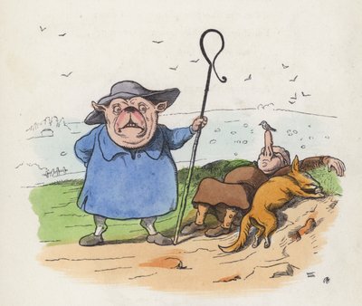 The lazy shepherd by Charles Henry (after) Bennett