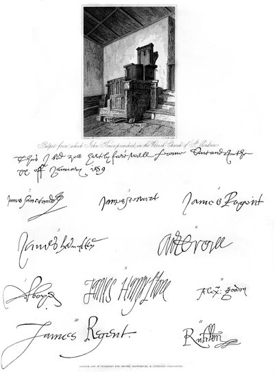 The Pulpit of John Knox, and Signatures of Several Eminent Personages by Charles J. Smith