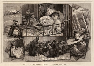 Help the Helpers!, Hospital Sunday, 13 June 1880 by Charles J. Staniland