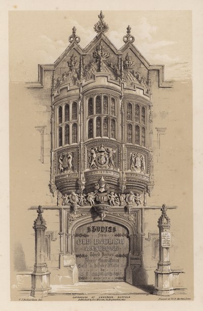 Frontispiece for Old English Mansions, Third Series, by C J Richardson by Charles James Richardson