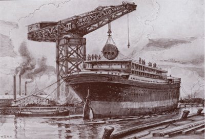 Lifting in the Boilers (litho) by Charles John de (after) Lacy