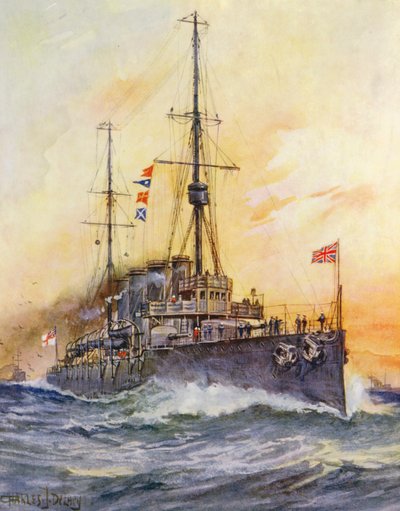 Modern Steel Battleship by Charles John de Lacy