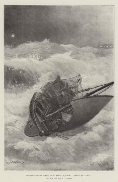 The Great Gale, the Disaster to the Margate Surf-Boat, Friend of All Nations by Charles John de Lacy