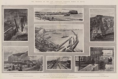 The Progress of the New Admiralty Harbour Works at Dover by Charles John de Lacy
