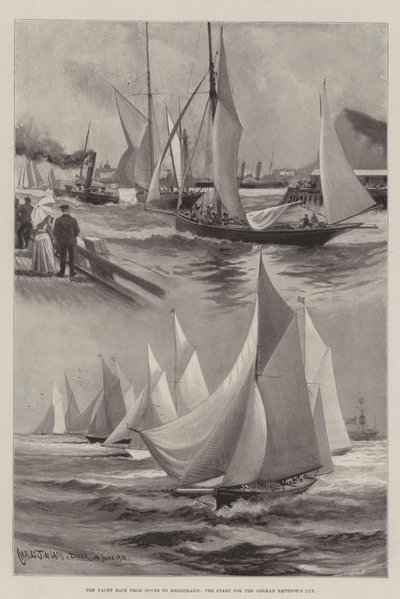 The Yacht Race from Dover to Heligoland, the Start for the German Emperor