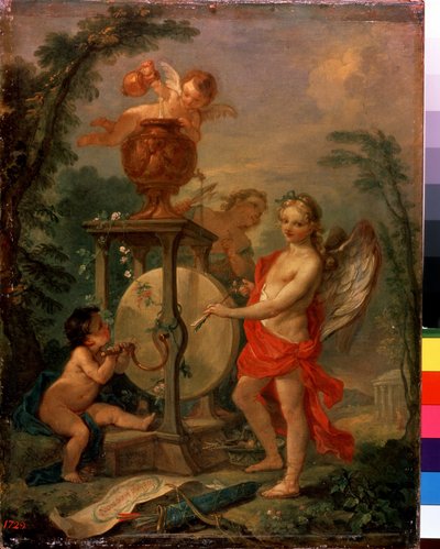 Cupid Sharpening an Arrow by Charles Joseph Natoire
