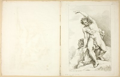 Figure (recto and verso), from Premier livre de figures d’Academies gravées en Partie par les Professeurs de l’Académie Royale by Charles Joseph Natoire