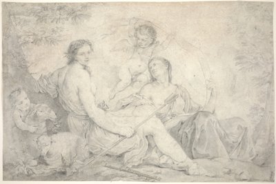 Hestia in a Mythical Landscape, c.1760 by Charles Joseph Natoire