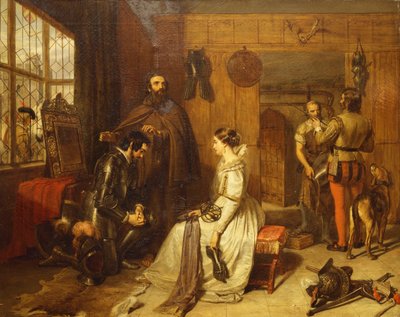 A Parting Benediction - Speak truly on thy knighthood and thine oath by Charles Landseer