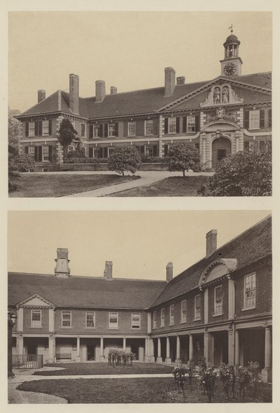 Morden College, Blackheath, Kent, Entrance and Portion of Court by Charles Latham