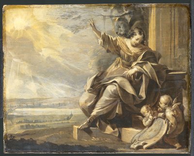 Allegorical Female Figure with Two Putti by Charles Le Brun