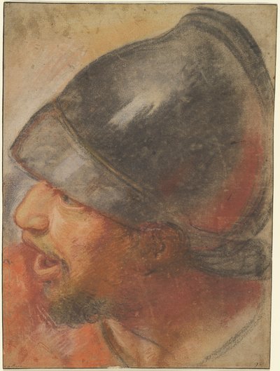 Head Study of a Macedonian Soldier by Charles Le Brun
