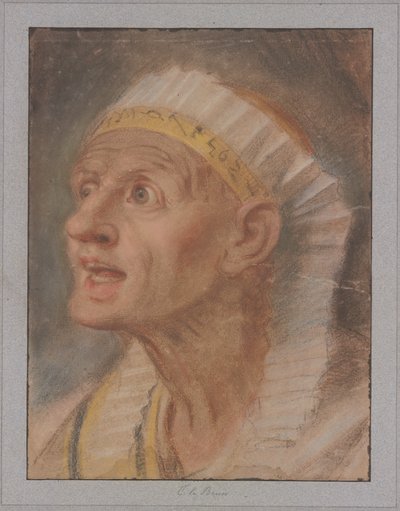 Head of a Queen with Egyptian Headdress from "Queens at the Feet of Alexander the Great" by Charles Le Brun