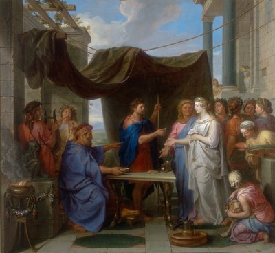 Marriage of Moses and Sephora, work by Charles Le Brun, conserved at the Galleria Estense in Modena by Charles Le Brun