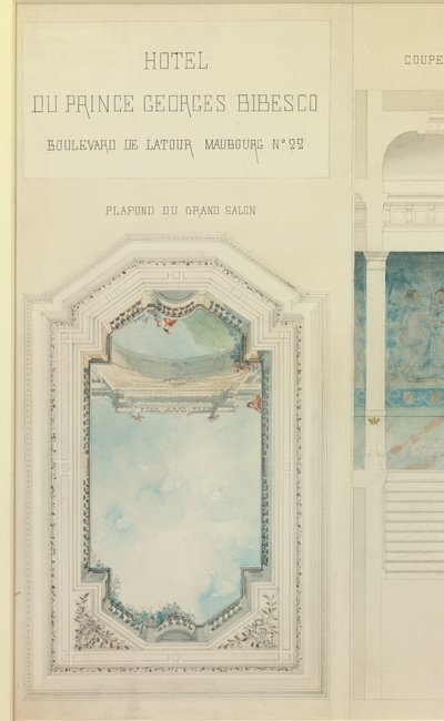 Project for the Hotel of Prince Georges Bibesco by Charles Le Coeur