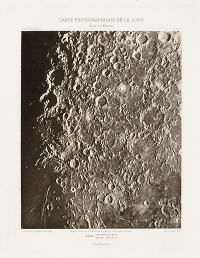 Photographic Chart of the Moon, plate III.A, October 21 by Charles le Morvan