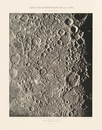 Photographic Chart of the Moon, plate III, April 27 by Charles le Morvan
