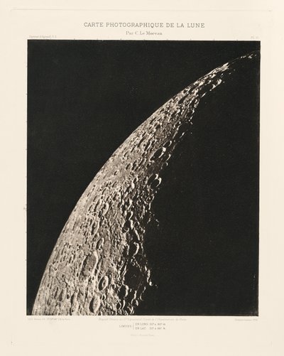 Photographic Chart of the Moon, plate VI by Charles le Morvan