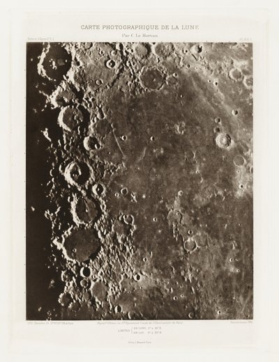 Photographic Chart of the Moon, plate XIX.A, December 26 by Charles le Morvan