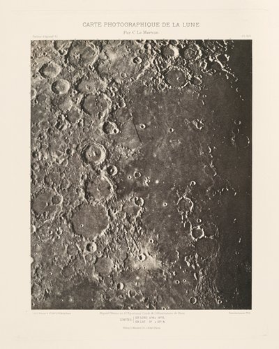 Photographic Chart of the Moon, plate XIX by Charles le Morvan