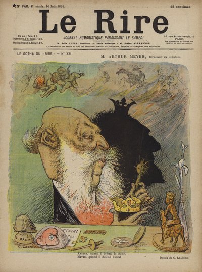 Arthur Meyer, Illustration for Le Rire by Charles Leandre