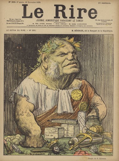 Berenger, Illustration for Le Rire by Charles Leandre