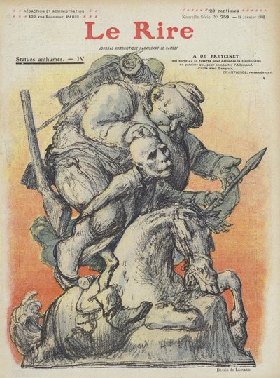 Caricature of French Prime Minister Charles de Freycinet by Charles Leandre