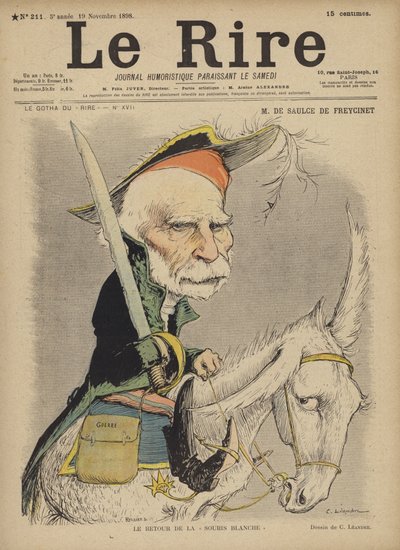 De Saulce De Freycinet, Illustration for Le Rire by Charles Leandre