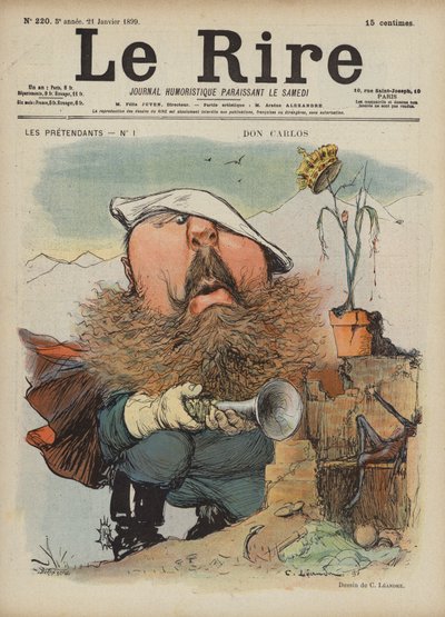 Don Carlos, Illustration for Le Rire by Charles Leandre
