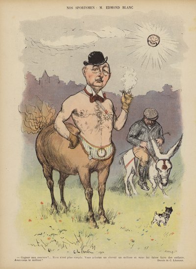 Edmond Blanc, French Racehorse Owner and Breeder by Charles Leandre