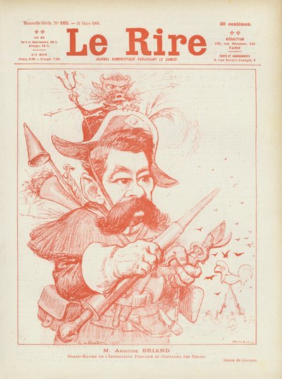 French Politician Aristide Briand (Illustration for Le Rire) by Charles Leandre