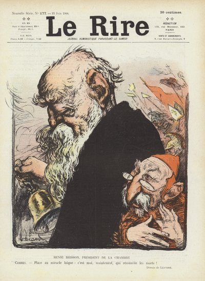 French Politicians Henri Brisson and Emile Combes (Illustration for Le Rire) by Charles Leandre