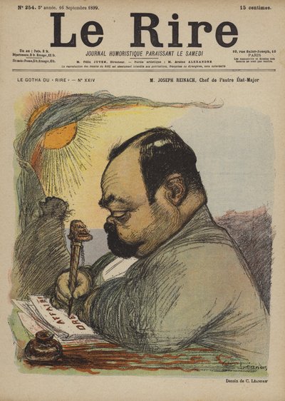Joseph Reinach, Illustration for Le Rire by Charles Leandre