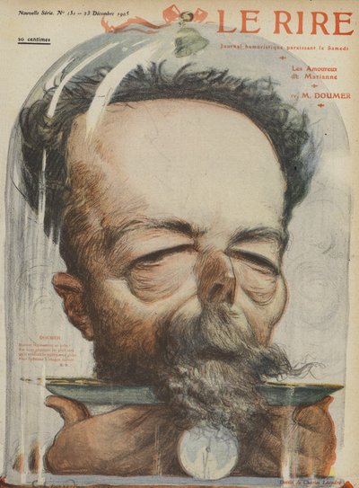 Paul Doumer, French Politician. Illustration for Le Rire by Charles Leandre