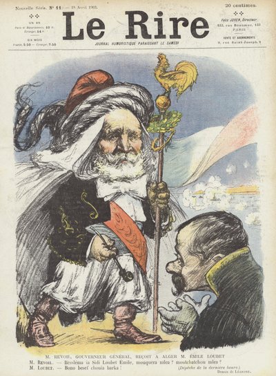 President Loubet of France Received by the Governor General of Algeria, Paul Revoil (Illustration for Le Rire) by Charles Leandre