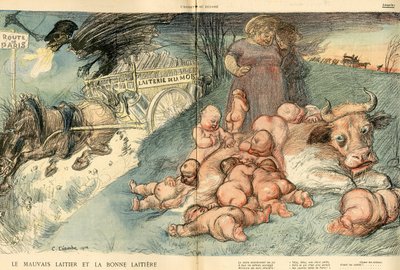 The Butter Plate, Satirical in Colours by Charles Leandre