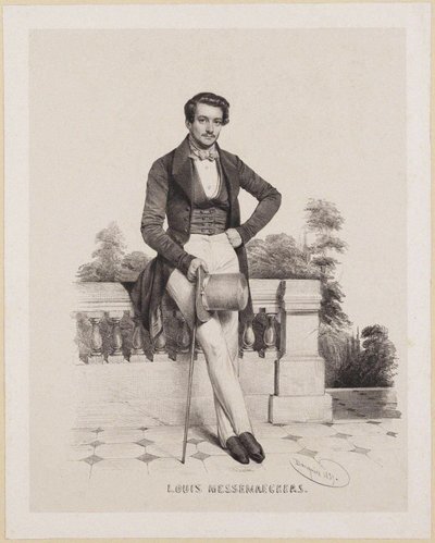 Portrait of the Composer Louis Messemaeckers by Charles Louis Baugniet