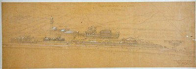 Designs for the transformation of the Dunes at Ostend including the Belgian Royal family holiday home by Charles Louis Girault