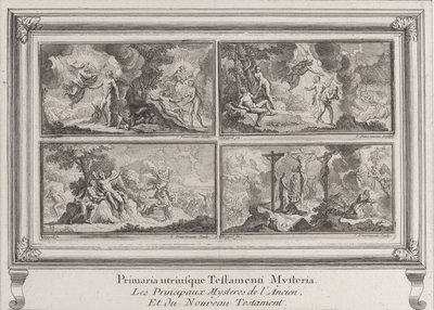 Four Biblical Scenes: The Main Mysteries of the Old and New Testaments by Charles Louis Simonneau